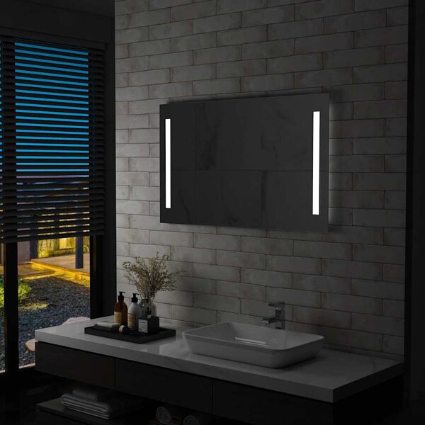Koupelnové nástěnné zrcadlo s LED osvětlením 100 x 60 cm