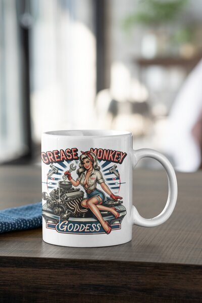 Grease Monkey Goddess | keramický hrnek 330ml