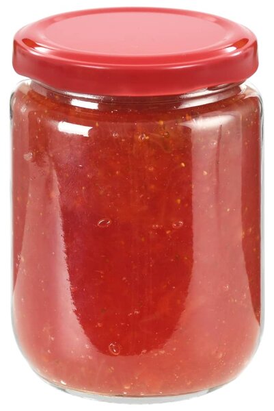 Zavařovací sklenice s červenými víčky 96 ks 230 ml