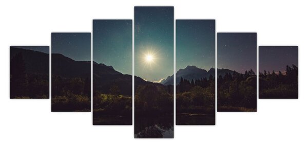 Obraz - noční obloha (210x100 cm)