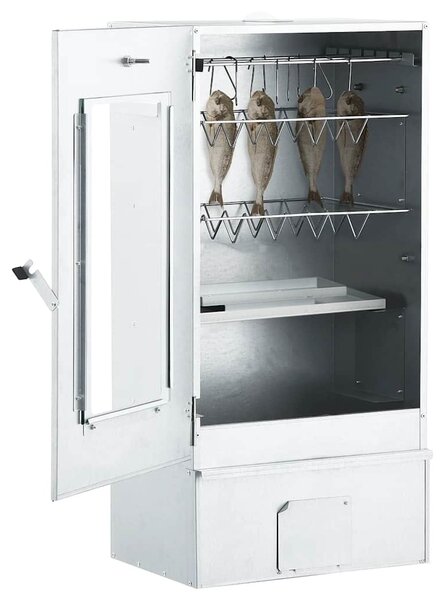 Grilovací trouba/udírna s 1 kg dřevěných lupínků 44,5x29x83 cm