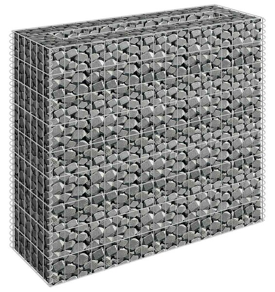 Gabionový vyvýšený záhon pozinkovaná ocel 90 x 30 x 90 cm