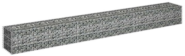Gabionový vyvýšený záhon pozinkovaná ocel 270 x 30 x 30 cm