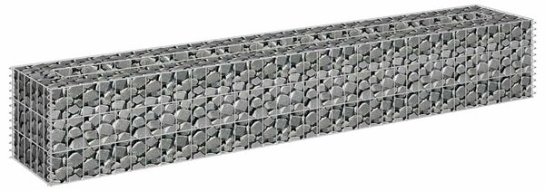 Gabionový vyvýšený záhon pozinkovaná ocel 180 x 30 x 30 cm 145633