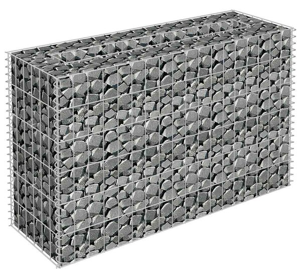 Gabionový vyvýšený záhon pozinkovaná ocel 90 x 30 x 60 cm