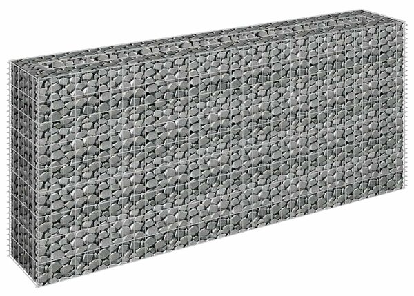 Gabionový vyvýšený záhon pozinkovaná ocel 180 x 30 x 90 cm
