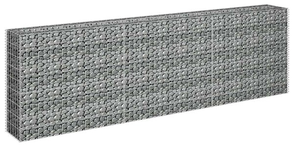 Gabionový vyvýšený záhon pozinkovaná ocel 270 x 30 x 90 cm