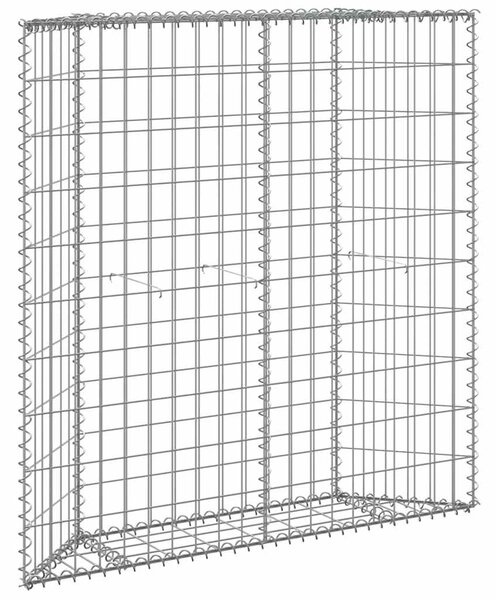 Gabionový vyvýšený záhon trapéz pozinkovaná ocel 100x20x100 cm