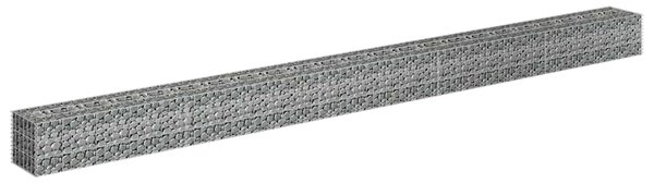 Gabionový vyvýšený záhon pozinkovaná ocel 450 x 30 x 30 cm