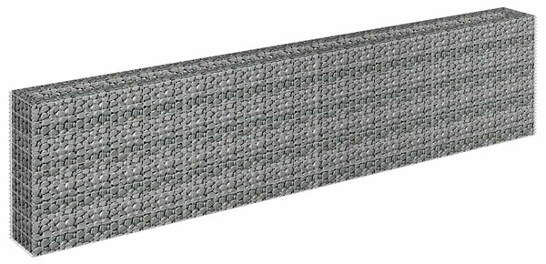 Gabionový vyvýšený záhon pozinkovaná ocel 360 x 30 x 90 cm