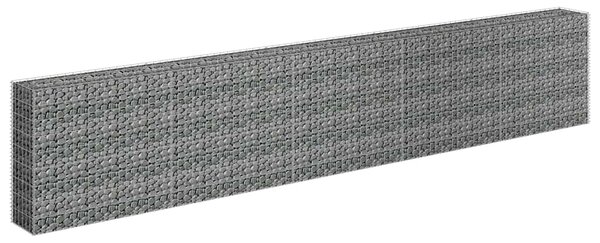 Gabionový vyvýšený záhon pozinkovaná ocel 450 x 30 x 90 cm