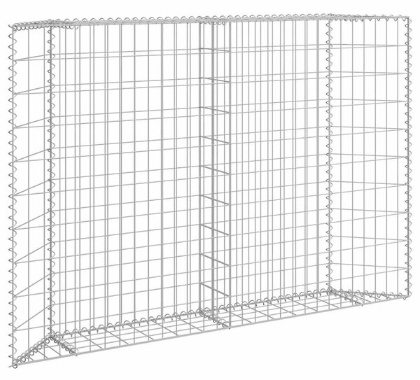 Gabionový vyvýšený záhon trapéz pozinkovaná ocel 150x20x100 cm
