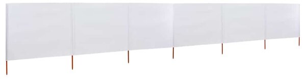 6dílná zástěna proti větru látková 800 x 160 cm pískově bílá