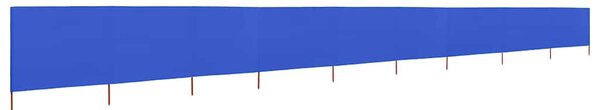 9dílná zástěna proti větru textil 1200 x 80 cm azurově modrá