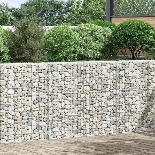 Gabionový vyvýšený záhon trapéz pozinkovaná ocel 150x20x100 cm