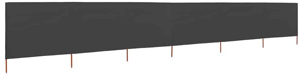 6dílná zástěna proti větru látková 800 x 120 cm antracitová