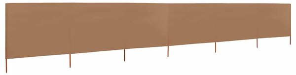 6dílná zástěna proti větru látková 800 x 120 cm taupe