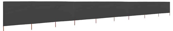 9dílná zástěna proti větru 1200 x 80 cm antracitová