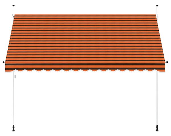 Ručně zatahovací markýza 350 cm oranžovo-hnědá