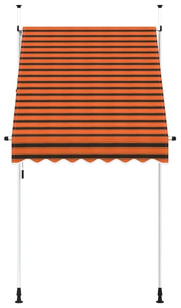 Ručně zatahovací markýza 150 cm oranžovo-hnědá