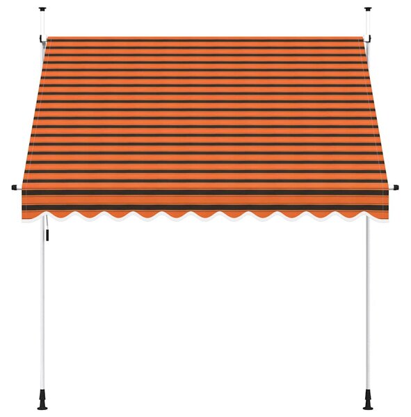 Ručně zatahovací markýza 250 cm oranžovo-hnědá