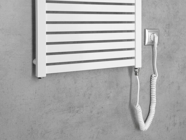 Aqualine Aqualine, TONDI-E elektrické topné těleso, rovné, 450x1330 mm, 500W, bílá, DE470T