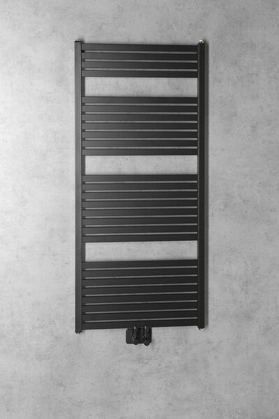 Aqualine Aqualine, TONDI topné těleso 600x1330 mm, středové připojení, černá matná, DT486T