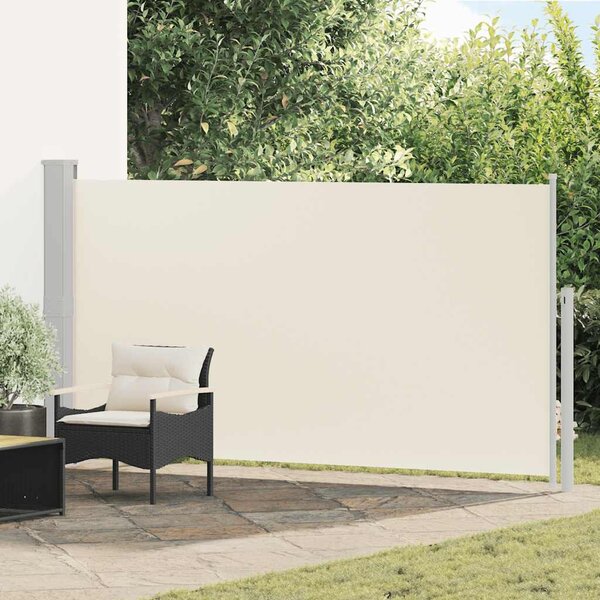 Zatahovací boční markýza/zástěna na terasu 170 x 300 cm krémová