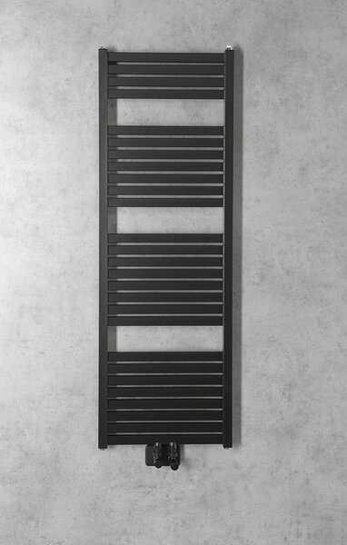 Aqualine Aqualine, TONDI topné těleso 450x1330 mm, středové připojení, černá matná, DT476T