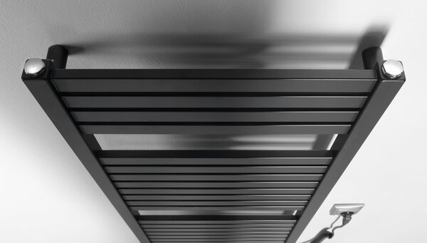 Aqualine Sapho, TONDI-E elektrické topné těleso, rovné, 450x970 mm, 300W, černá matná