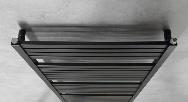 Aqualine Aqualine, TONDI topné těleso 600x1690 mm, středové připojení, černá matná, DT496T