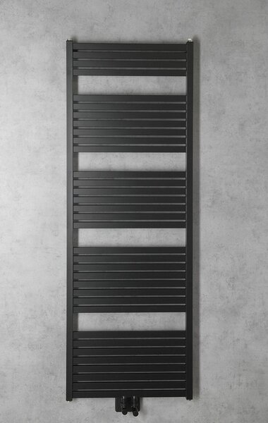 Aqualine Aqualine, TONDI topné těleso 600x1690 mm, středové připojení, černá matná, DT496T