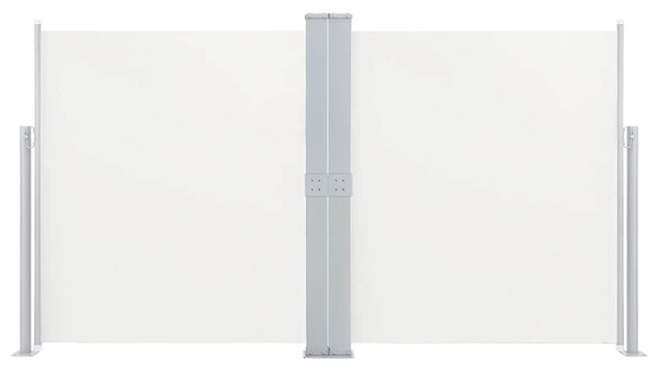 Zatahovací boční markýza / zástěna krémová 140 x 600 cm