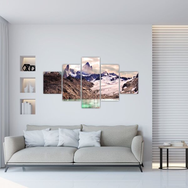 Obraz horského jezera (125x70 cm)