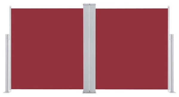 Zatahovací boční markýza / zástěna červená 120 x 600 cm