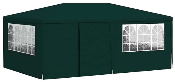Profesionální party stan s bočnicemi 4 x 6 m zelený 90 g/m²