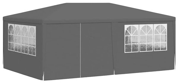 Profesionální party stan s bočnicemi 4x6 m antracitový 90 g/m²