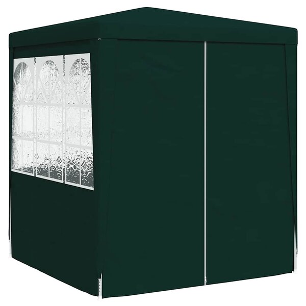 Profesionální party stan s bočnicemi 2 x 2 m zelený 90 g/m²