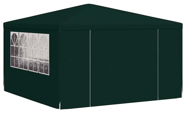 Profesionální party stan s bočnicemi 4x4 m zelený 90 g/m²