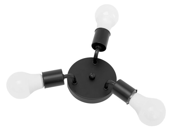 Toolight Trojité kovové stropní svítidlo APP701-3C Black