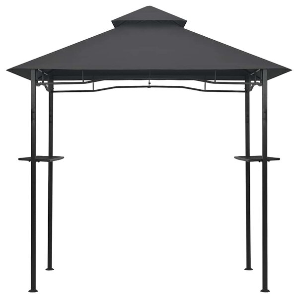 Grilovací altán 240 x 150 x 255 cm antracitový ocel