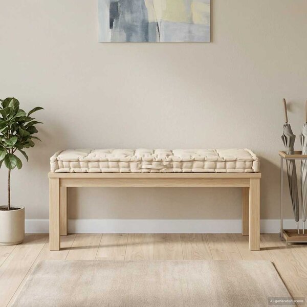 Poduška na nábytek z palet bavlna 120 x 40 x 7 cm béžová