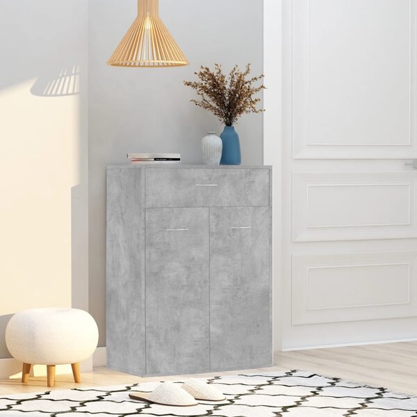 Botník betonově šedý 60 x 35 x 84 cm kompozitní dřevo
