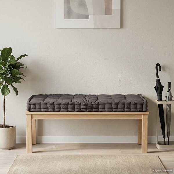 Poduška na nábytek z palet bavlna 120 x 80 x 10 cm antracitová