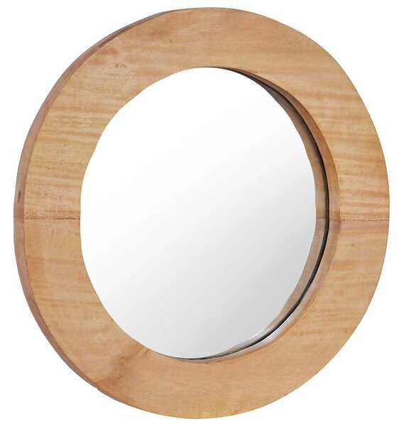 Nástěnné zrcadlo 40 cm teak kulaté