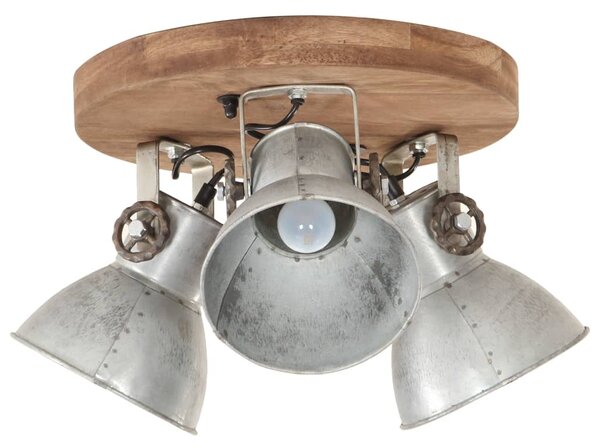 Industriální stropní svítidlo 25 W stříbrné 42 x 27 cm E27