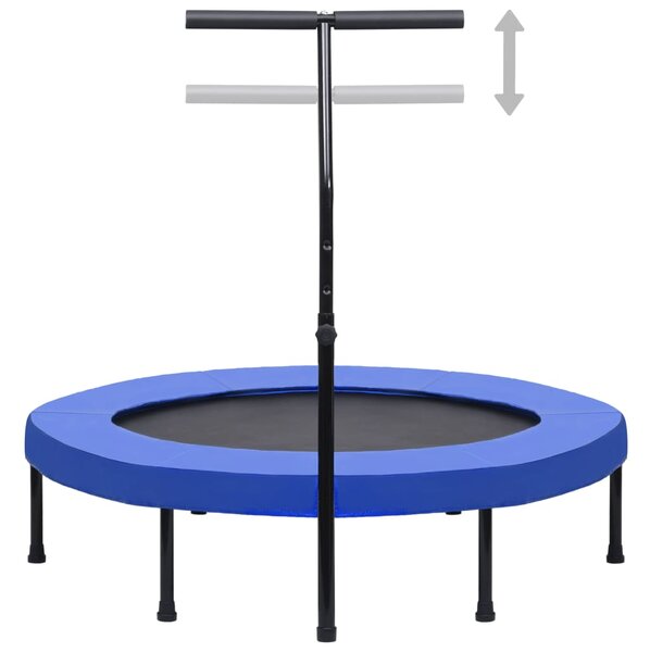 Fitness trampolína s rukojetí a bezpečnostní podložkou 122 cm