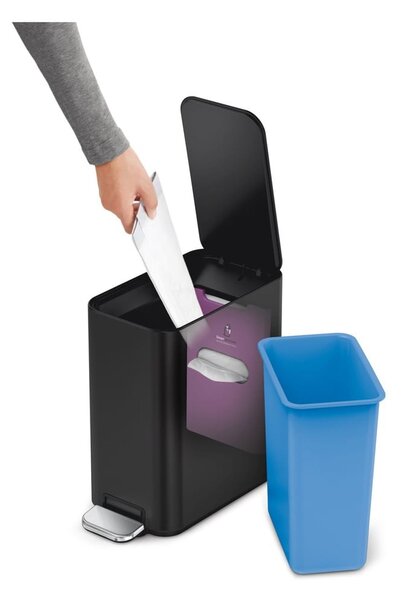 Pedálový ocelový odpadkový koš 5 l – simplehuman