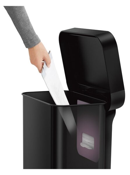 Pedálový ocelový odpadkový koš 45 l – simplehuman
