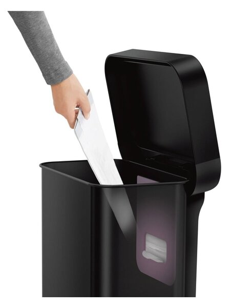 Pedálový ocelový odpadkový koš 45 l – simplehuman